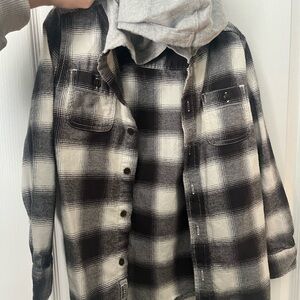 plaid size 8 thin button up
